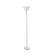 Angle. Elegant Designs - 1 Light Torchiere Floor Lamp with Glass Shade - Marbleized White.