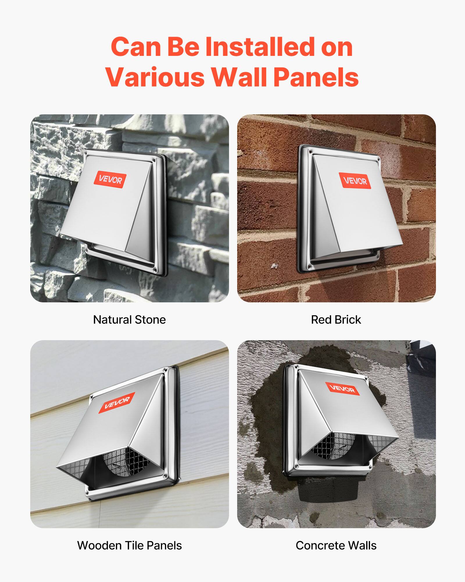 Can Be Installed on Various Wall Panels

- Natural Stone
- Red Brick
- Wooden Tile Panels
- Concrete Walls