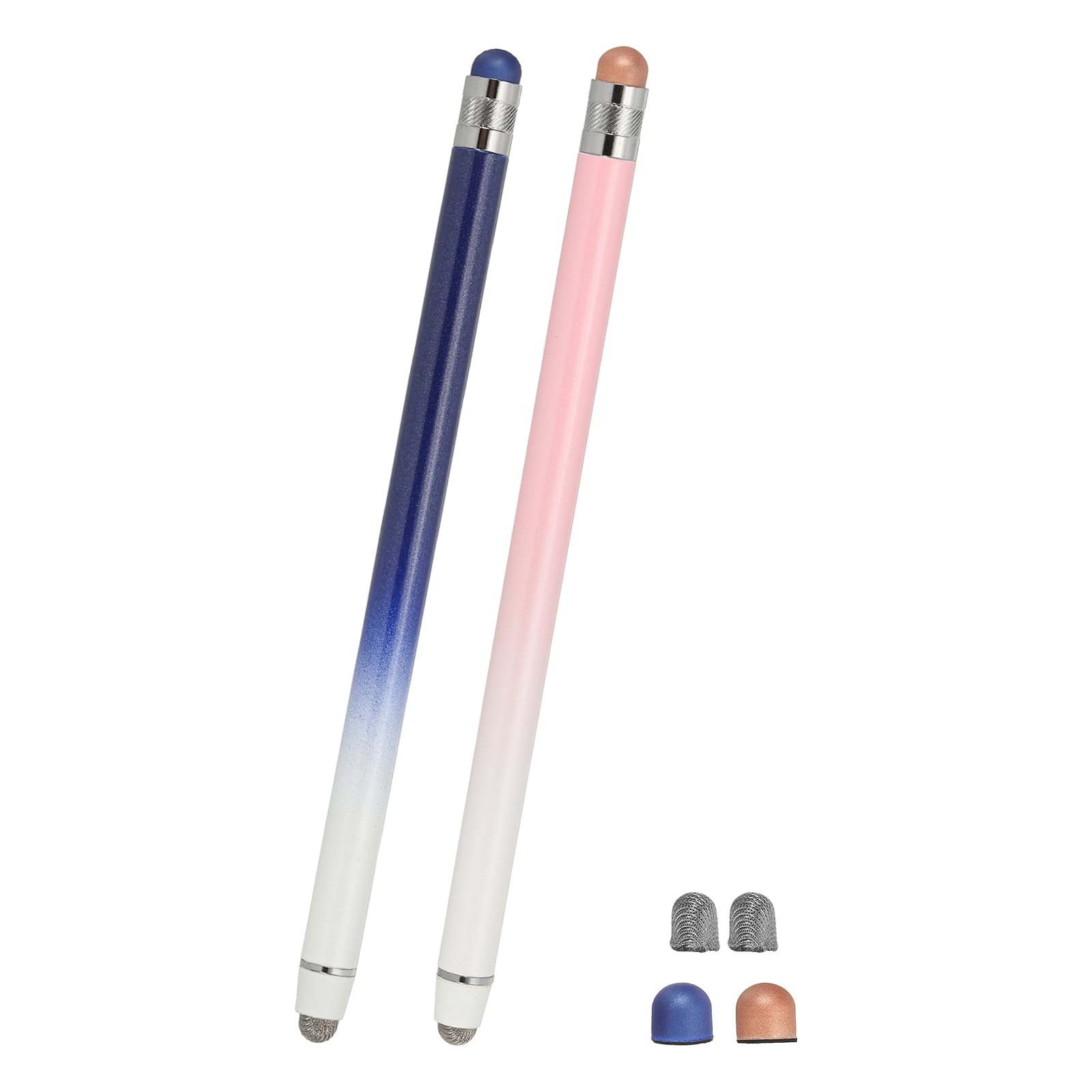 Unique Bargains - 2 Pcs Stylus Pens for Touch Screens, 2 in 1 High Sensitivity Universal Pen Capacitive Stylus for Touch Screen Devices - Blue Pink