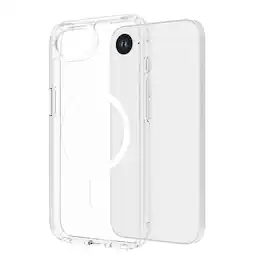 Dteck - Magnetic Case for Apple iPhone 17e / 16e Slim Anti Yellow Hard PC Shockproof Cover Wireless Charging Compatible - Clear