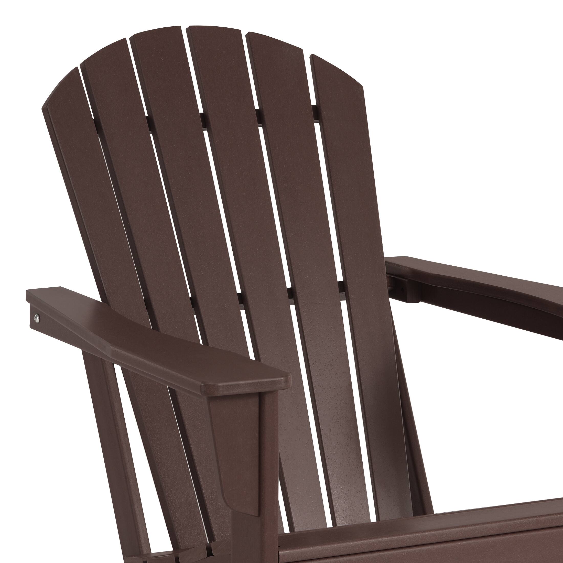 Alt View 4. WestinTrends - WestinTrends Dylan Outdoor Adirondack Chair (Set of 2) - Dark Brown.