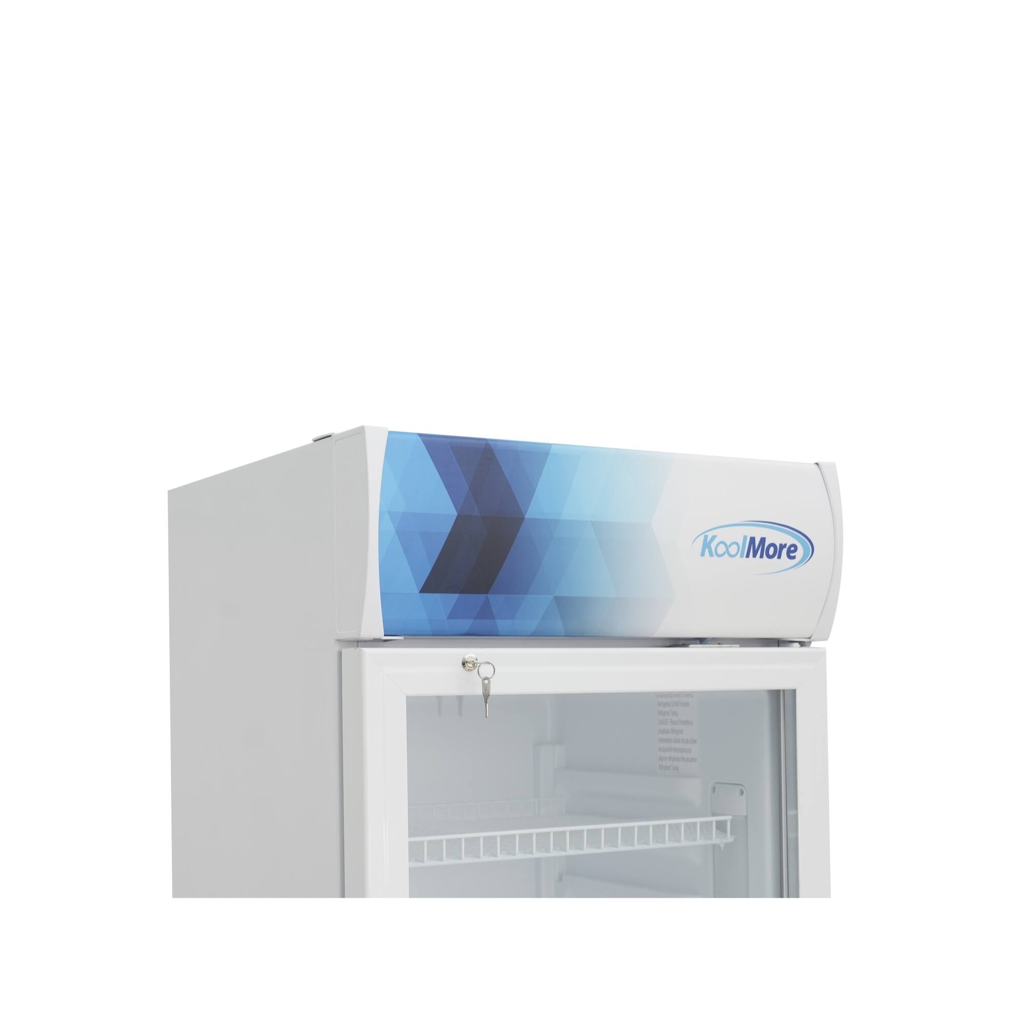 Alt View 5. Koolmore - 22 in. One-Door Commercial Merchandiser Refrigerator in White, 9 Cu. Ft. (KM-MDR-9CPWH) - White.