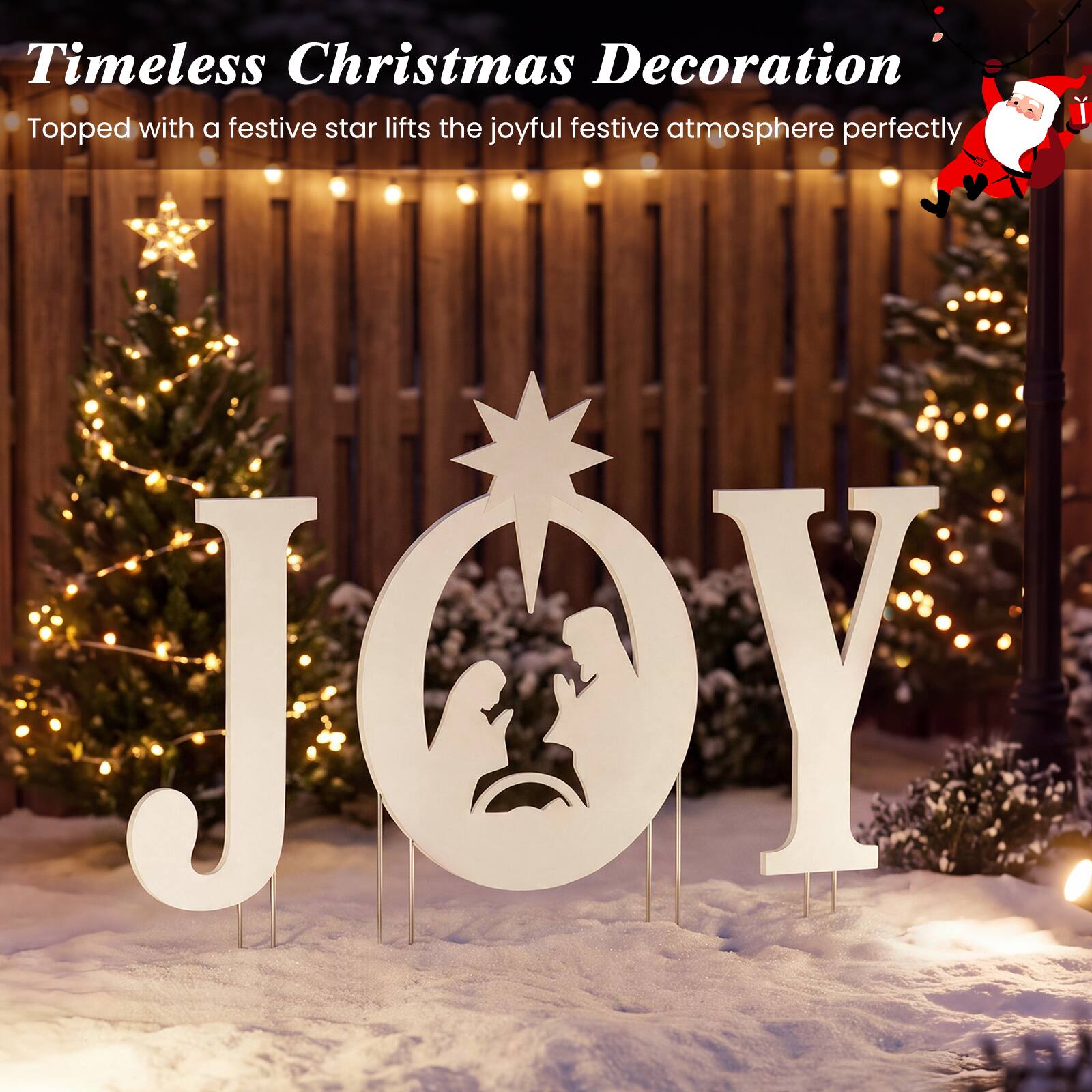 Timeless Christmas Decoration Topped with a festive star lifts the joyful festive atmosphere perfectly