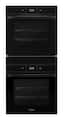 Whirlpool - 24 in. Built-In Double Electric Convection Wall Oven with WiFi - Black