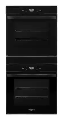 Whirlpool - 24 in. Built-In Double Electric Convection Wall Oven with WiFi - Black
