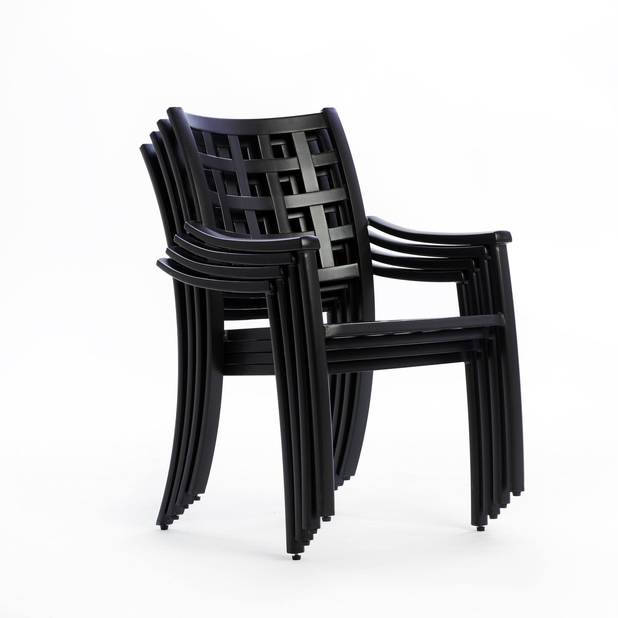 Angle. Yardbird® - Lily 5-Piece Round Outdoor Dining Set - Milano.