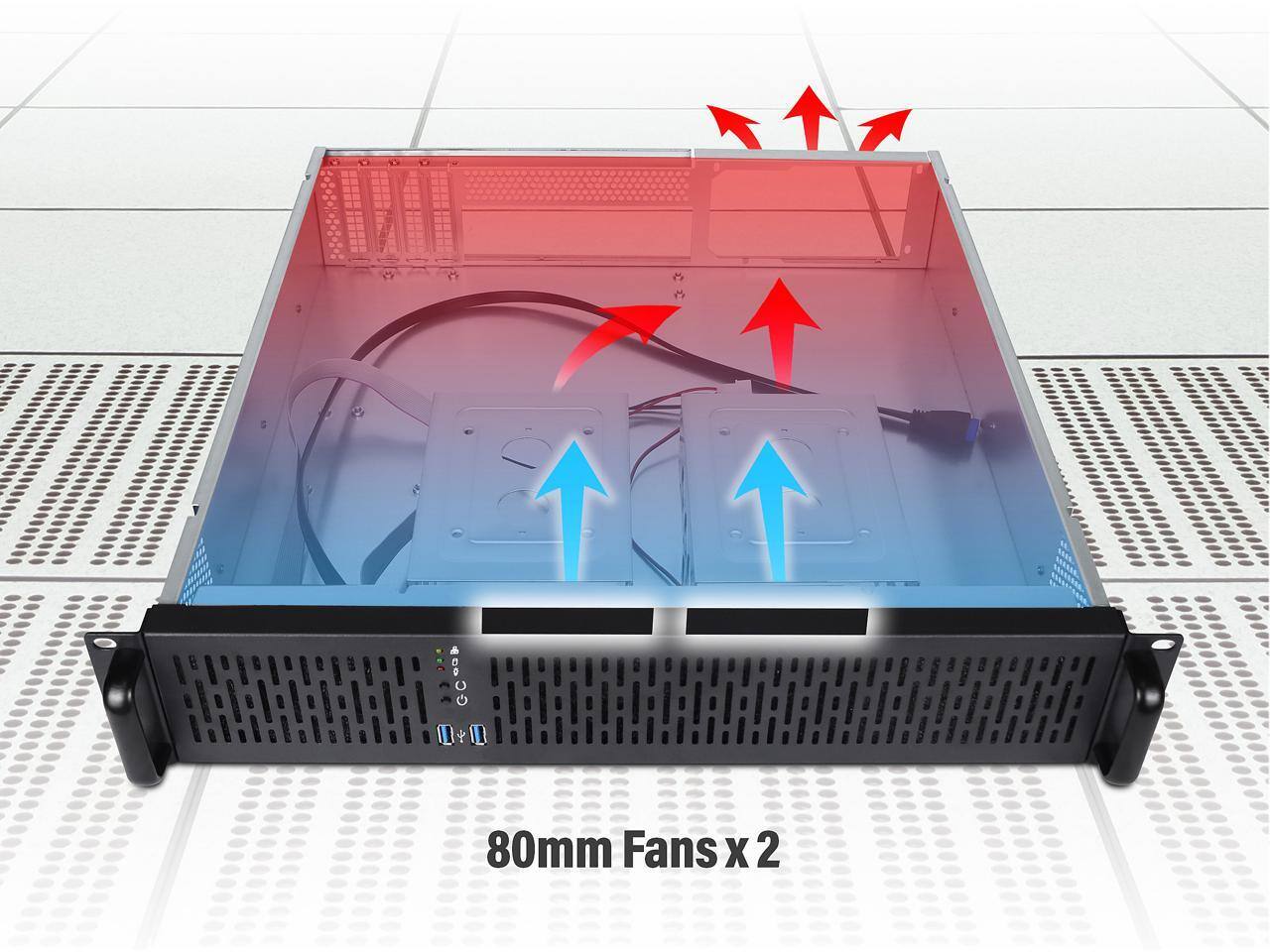 GC  
Y  
80mm Fans x 2
