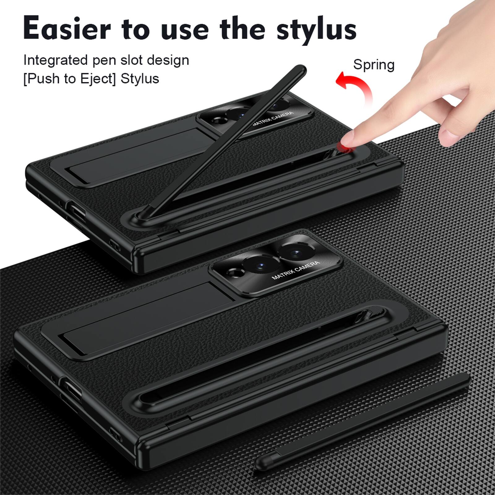 Easier to use the stylus  
Integrated pen slot design  
[Push to Eject] Stylus  

MATRIX CAMERA  
MATRIX CAMERA