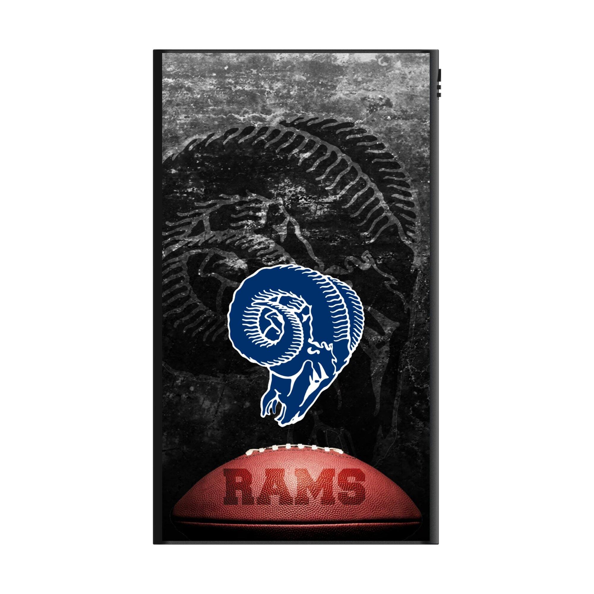 Alt View 1. Keyscaper - Los Angeles Rams 5000mAh Flat Powerbank - Black.