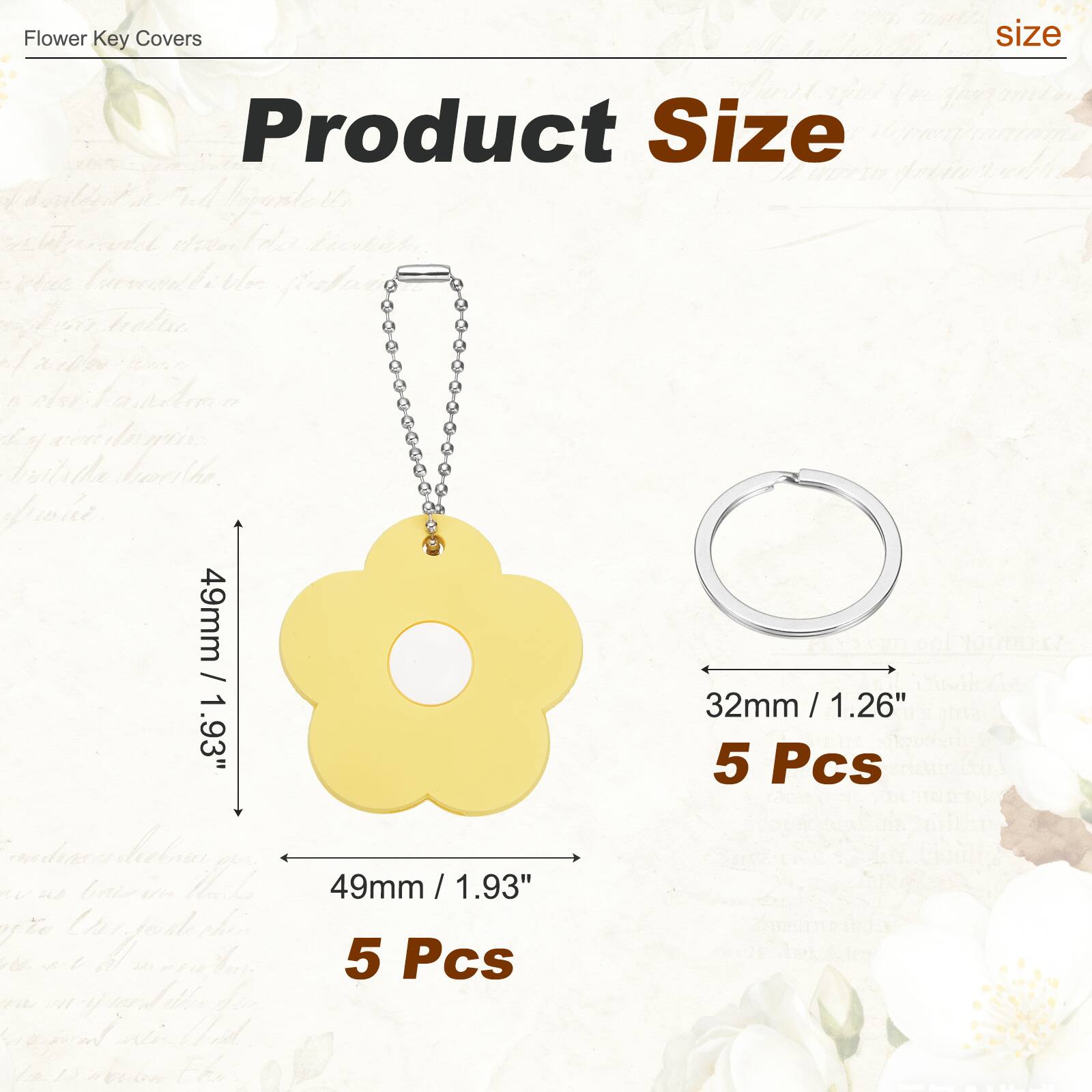 Flower Key Covers

Product Size

49mm / 1.93" 5 Pcs

32mm / 1.26" 5 Pcs