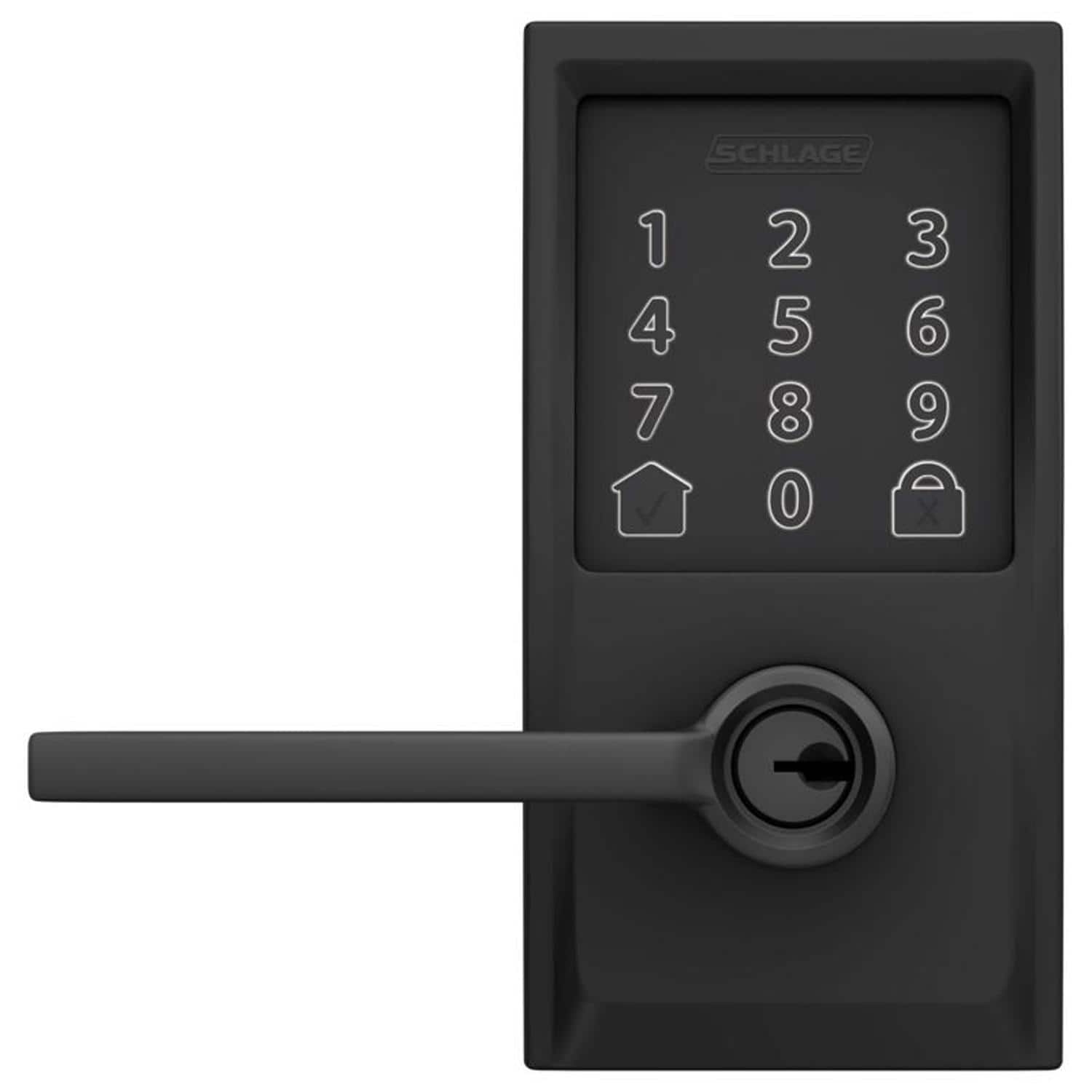 Schlage - Encode Metal Wi-Fi Deadbolt with Latitude Lever - Matte Black