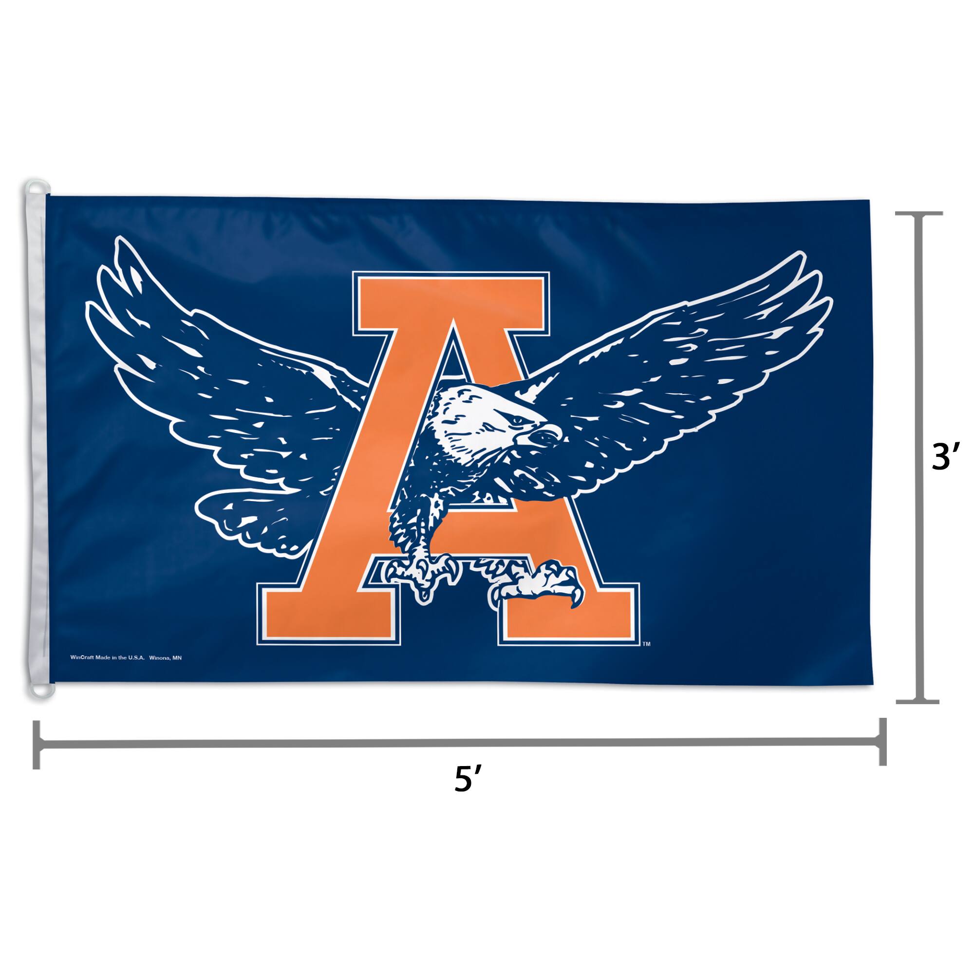Alt View 1. WinCraft - Auburn Tigers Single-Sided 3' x 5' Deluxe Eagle Flag - Multicolor.