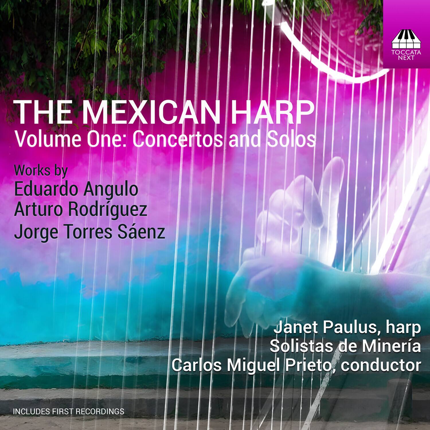 **TOCCATA NEXT**

**THE MEXICAN HARP**  
Volume One: Concertos and Solos

Works by  
Eduardo Angulo  
Arturo Rodríguez  
Jorge Torres Sáenz

Janet Paulus, harp  
Solistas de Minera  
Carlos Miguel Prieto, conductor

INCLUDES FIRST RECORDINGS