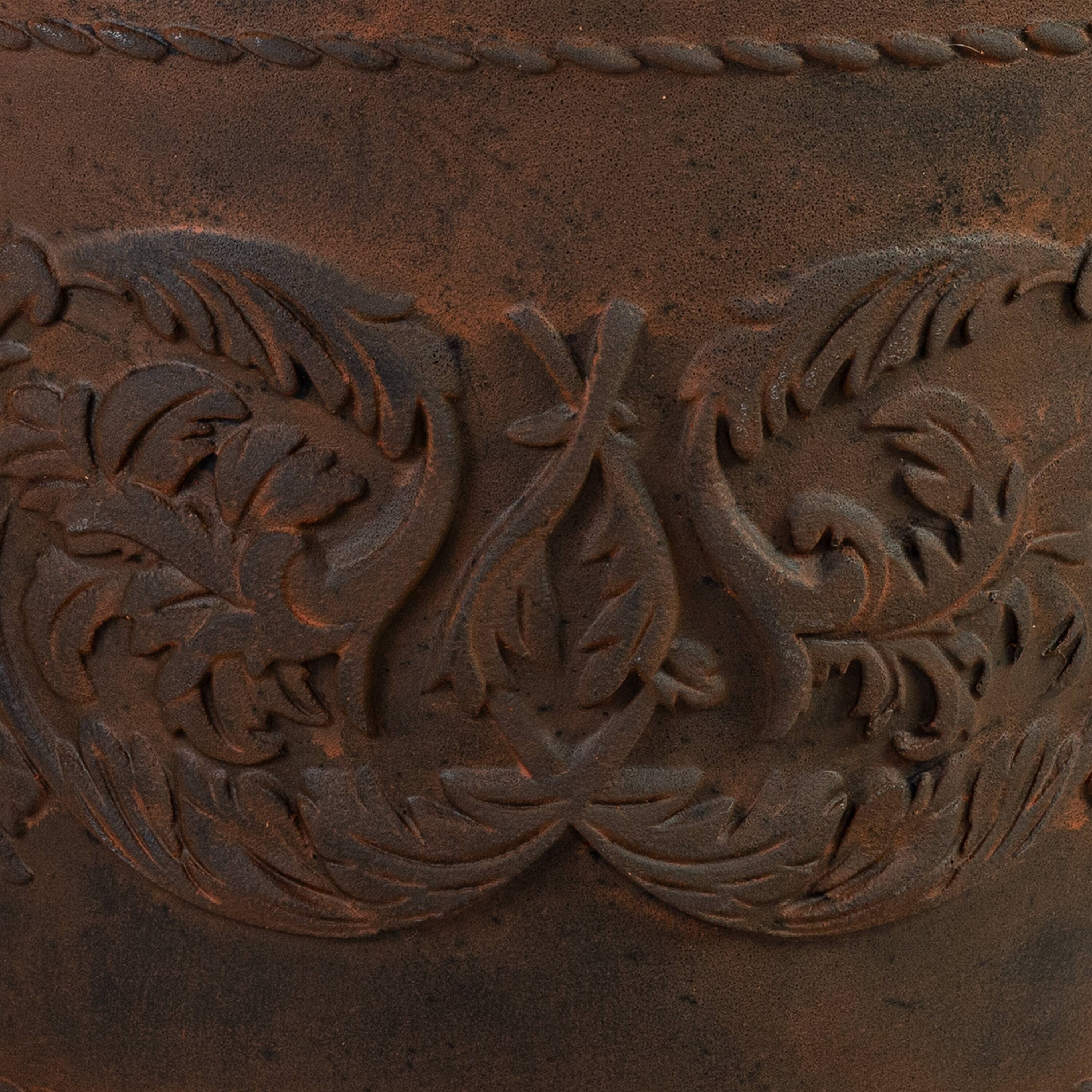 Alt View 10. Sunnydaze - 2pk 19.5 in Arabella Polyresin Outdoor Planter - Rust.