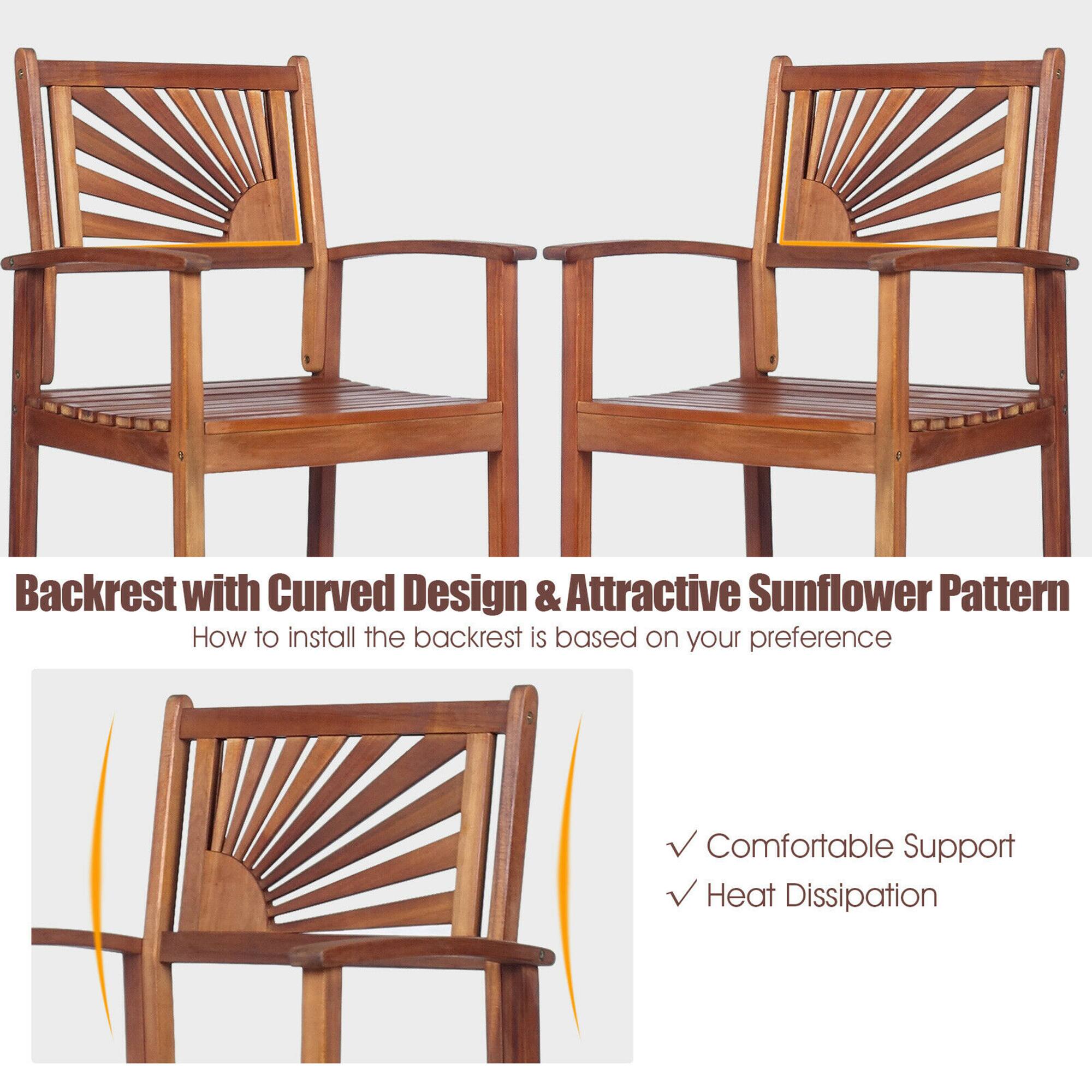 Backrest with Curved Design & Attractive Sunflower Pattern  
How to install the backrest is based on your preference  

Comfortable Support  
Heat Dissipation