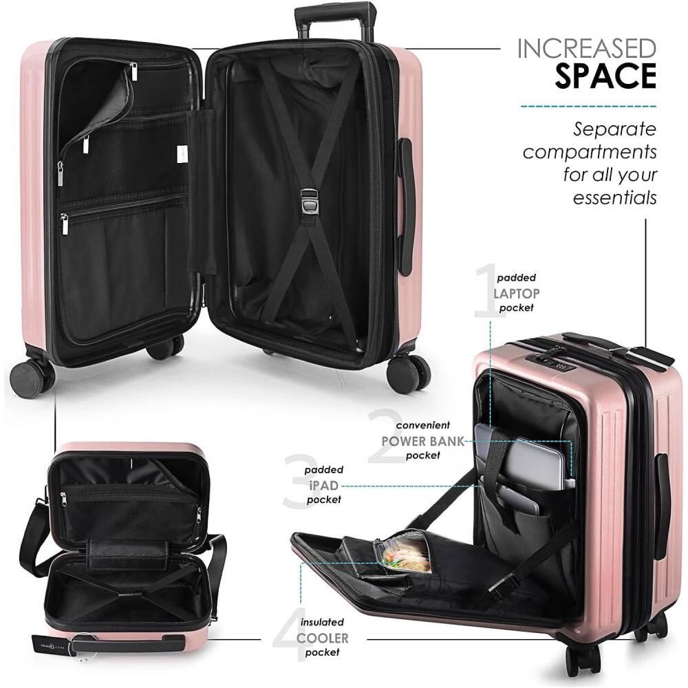 INCREASED SPACE  
Separate compartments for all your essentials  

1. padded LAPTOP pocket  
2. convenient POWER BANK pocket  
3. padded iPAD pocket  
4. insulated COOLER pocket