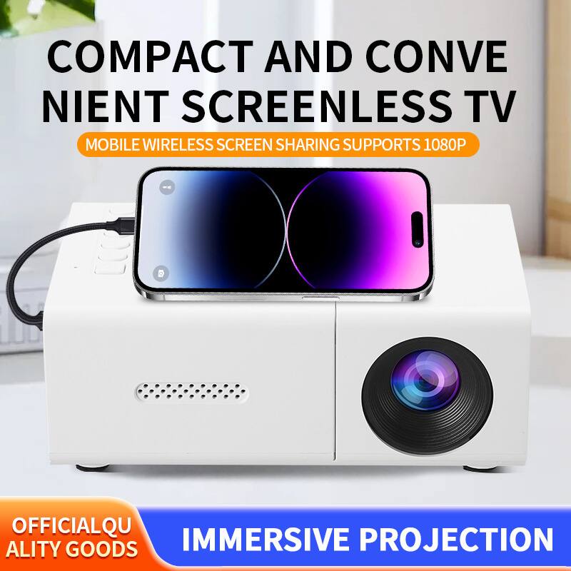 COMPACT AND CONVENIENT SCREENLESS TV  
MOBILE WIRELESS SCREEN SHARING SUPPORTS 1080P  

OFFICIAL QUALITY GOODS  
IMMERSIVE PROJECTION