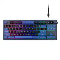 GAMDIAS - HERMES E7 TKL Wired Mechanical Red Switch Gaming Keyboard - Black and Blue - Front_Zoom