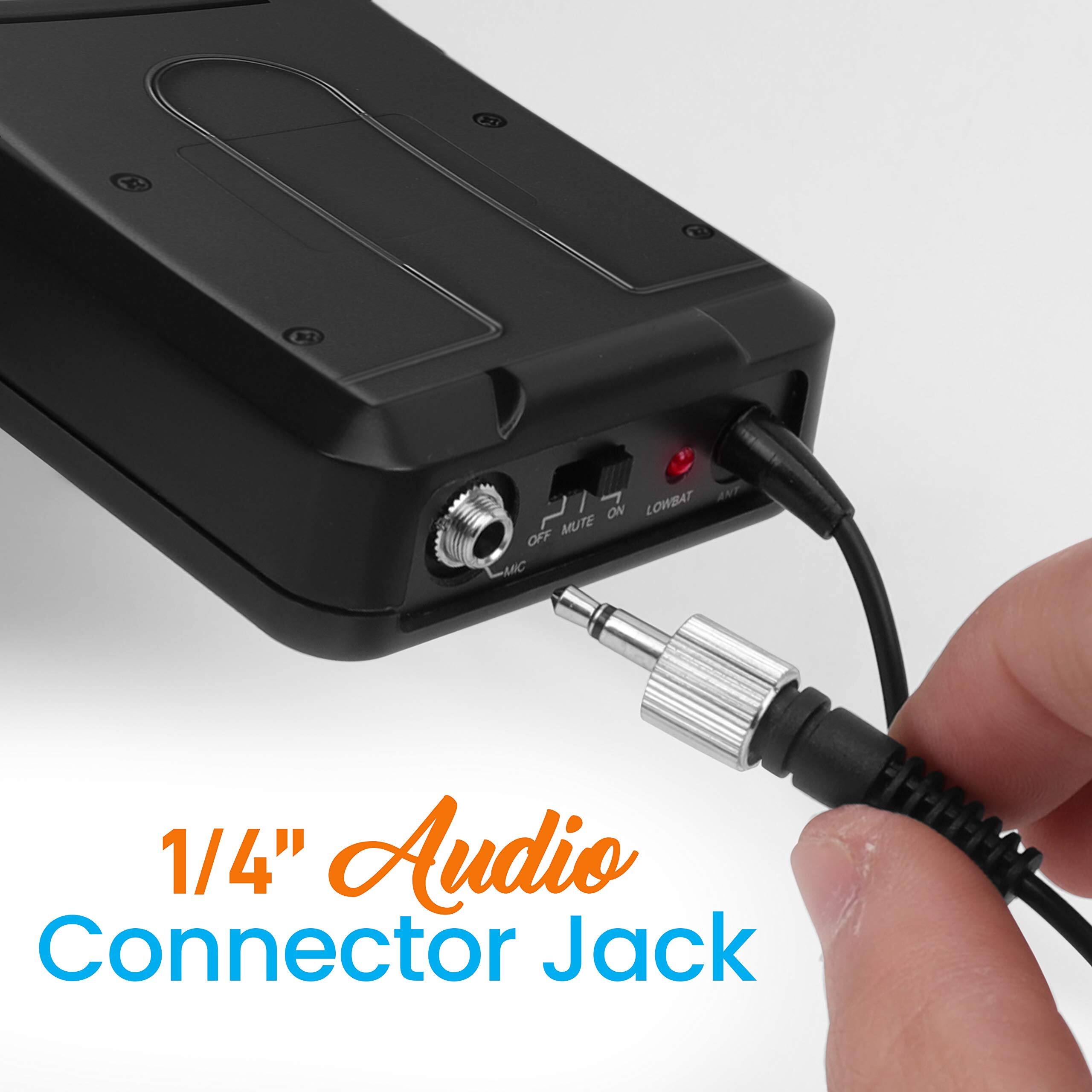 1/4" Audio Connector Jack

OFF MUTE ON LOWBAT