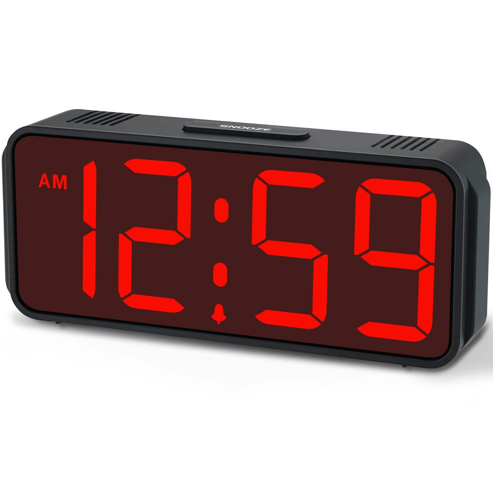 Dazzed Corner - Battery Powered Digital Alarm Clocks, Desk Clock - Black