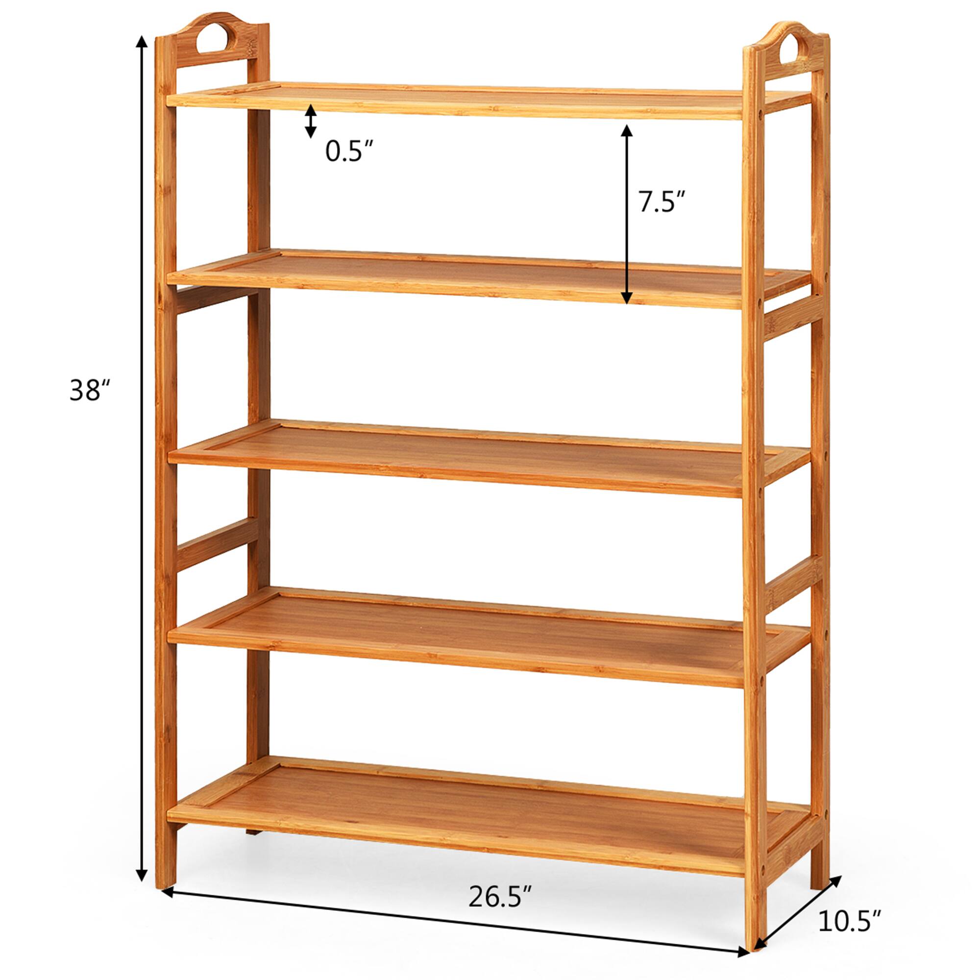 - Height: 38"
- Width: 26.5"
- Depth: 10.5"
- Shelf spacing: 7.5"
- Shelf thickness: 0.5"