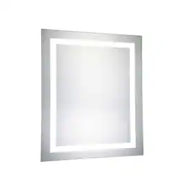 Elegant Decor - LED Hardwired Mirror Rectangle W20H30 Dimmable 5000K - Glossy White