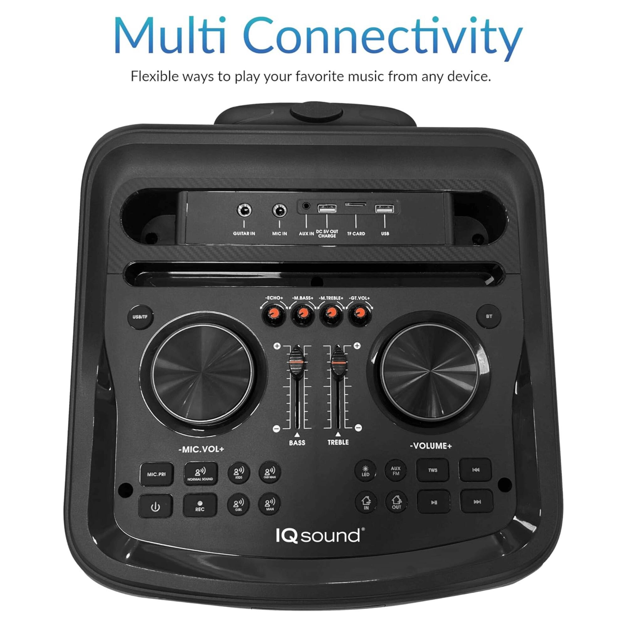Multi Connectivity  
Flexible ways to play your favorite music from any device.

IQ sound