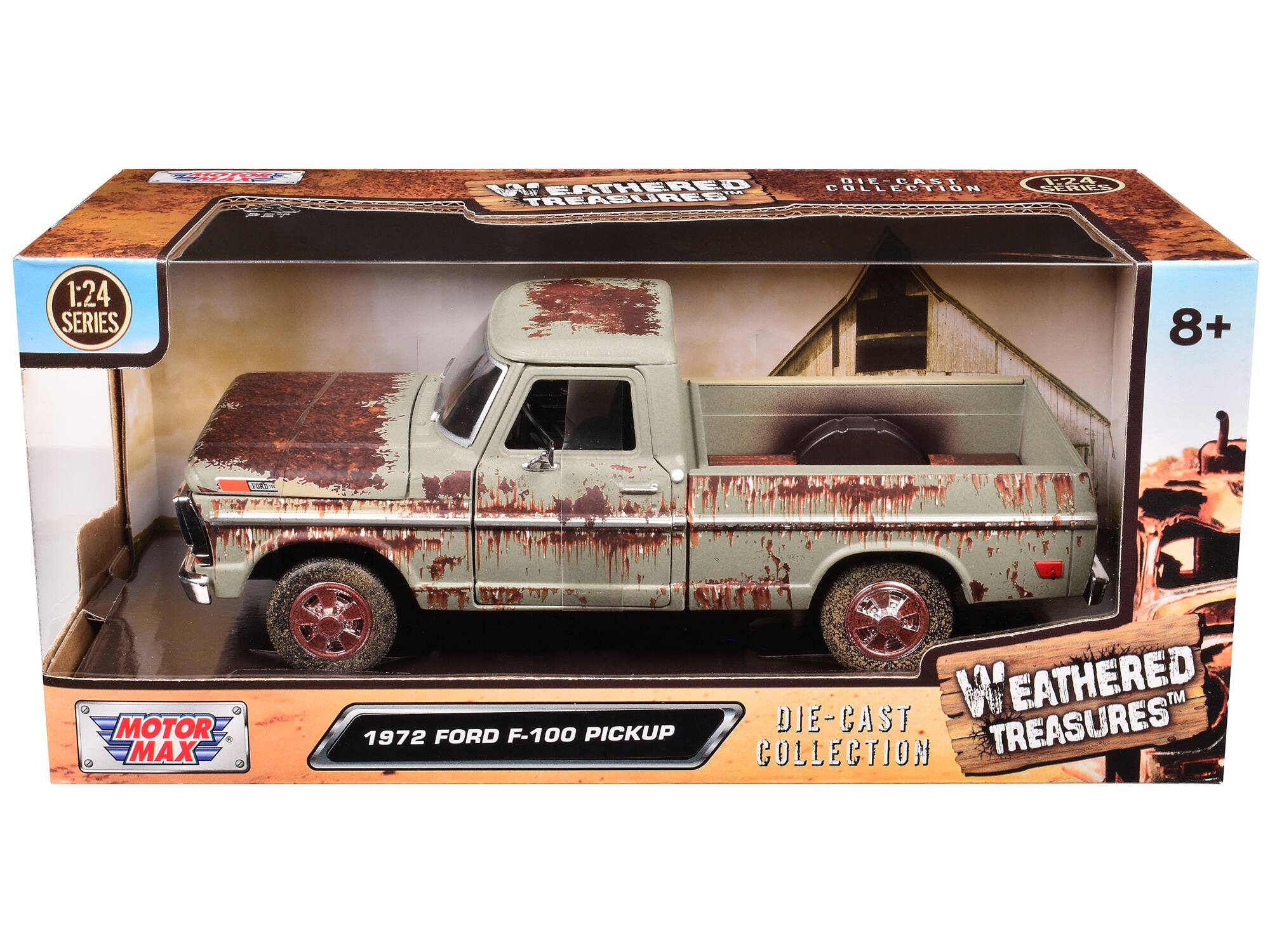 "1972 Ford F-100 Pickup Truck Beige (Rusted) ""Weathered Treasures"" Series 1/24 Diecast ModelCcar by Motormax" price history on PriceWatchPro