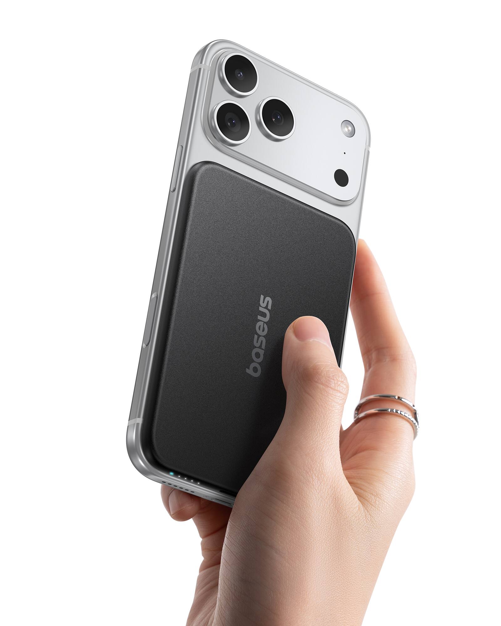 Alt View 1. Baseus - PicoGo 5000mAh Magnetic Wireless Power Bank, Ultra Slim Portable Charger for iPhone, Samsung Galaxy and USB-C Devices.