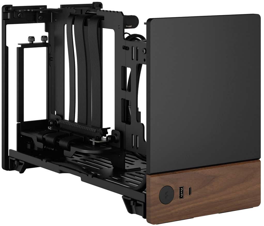 Alt View 20. Fractal Design - Terra Graphite with PCIe 4.0 Riser Mini-ITX Small Form Factor PC Case - Black.