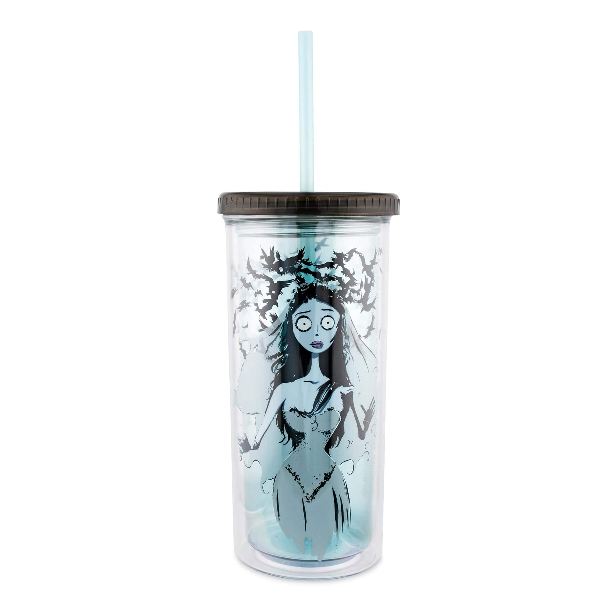 Silver Buffalo - Tim Burton's Corpse Bride Emily 20-Ounce Carnival Cup With Lid and Straw - Blue price history on PriceWatchPro
