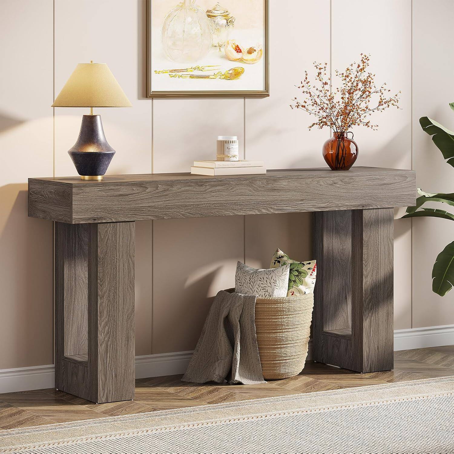 Tribesigns Console Table with Engineered Wood Construction and ...