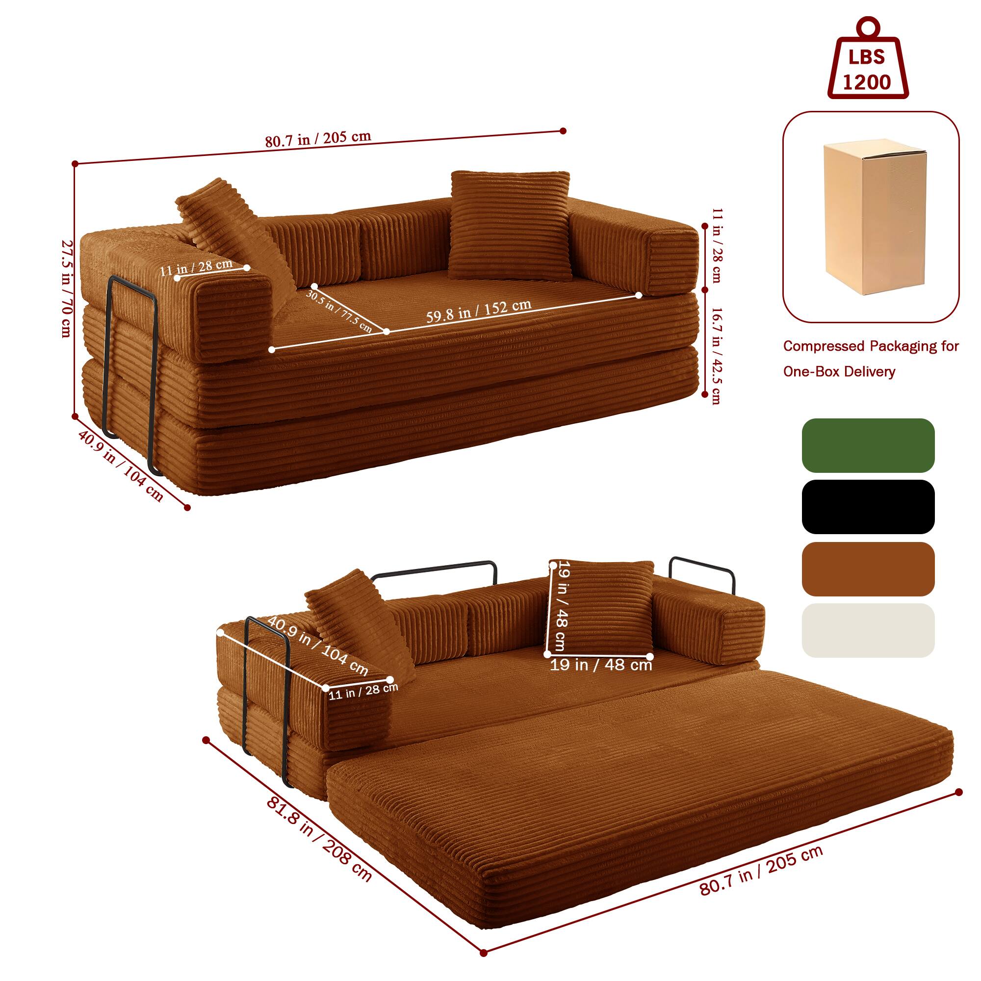 LBS 1200  
80.7 in / 205 cm  
27.5 in / 70 cm  
28 cm  
11 in / 28 cm  
40.9 in / 104 cm  
59.8 in / 152 cm  
16.7 in / 42.5 cm  
Compressed Packaging for One-Box Delivery  
19 in / 48 cm  
81.8 in / 208 cm