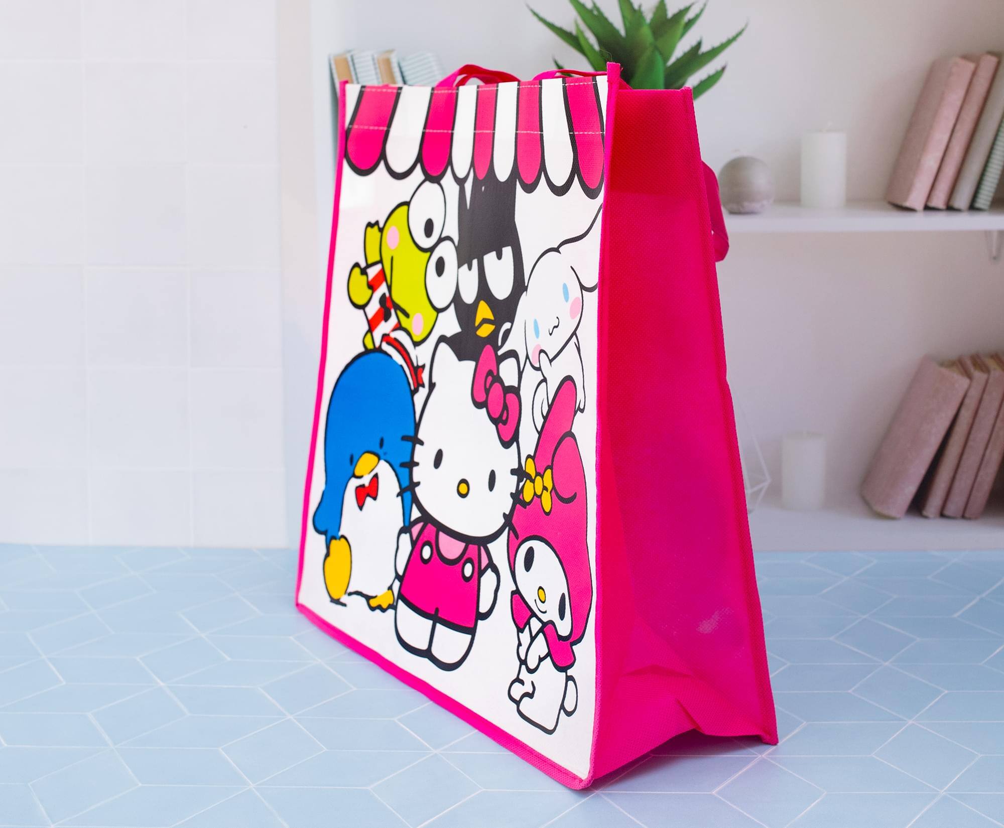 Alt View 2. Hello Kitty - Sanrio Hello Kitty and Friends Eco Friendly Tote Bag | 15" x 5.5" x 13.5" - Multi-Color.