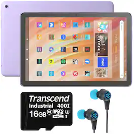 Amazon - Fire HD 10 64GB 10.1" Tablet 13th Gen +Jlab Wireless Earbuds Bundle - Lilac
