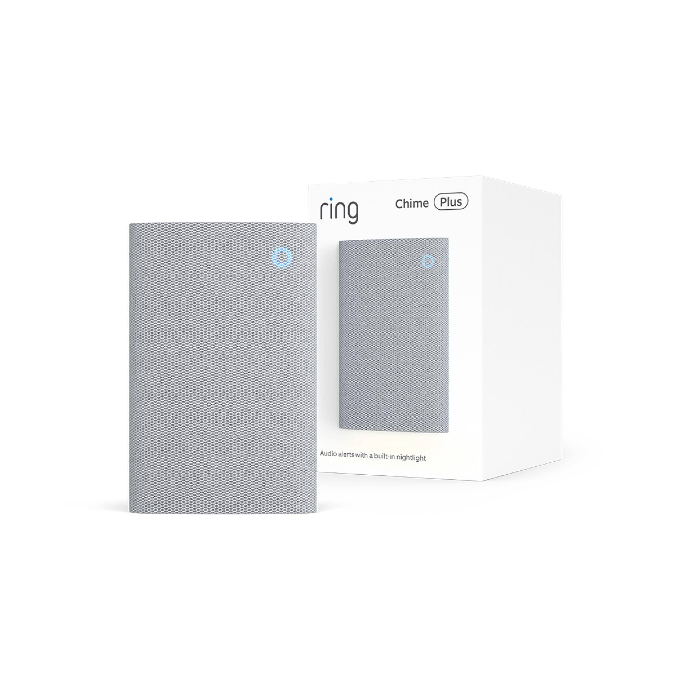Chime Plus, Crisp, clear audio alerts for select Ring devices, built-in night-light, customizable tones, easy setup - White