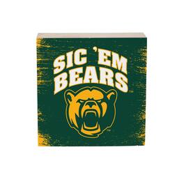 Evergreen Enterprises - Baylor Bears 6" Square Fan Chant Wood Block Shelf Sign - Multicolor