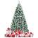 Alt View 20. Costway - 6Ft Pre-Lit Premium Snow Flocked Hinged Artificial Christmas Tree w/ 250 Lights - Green/White.