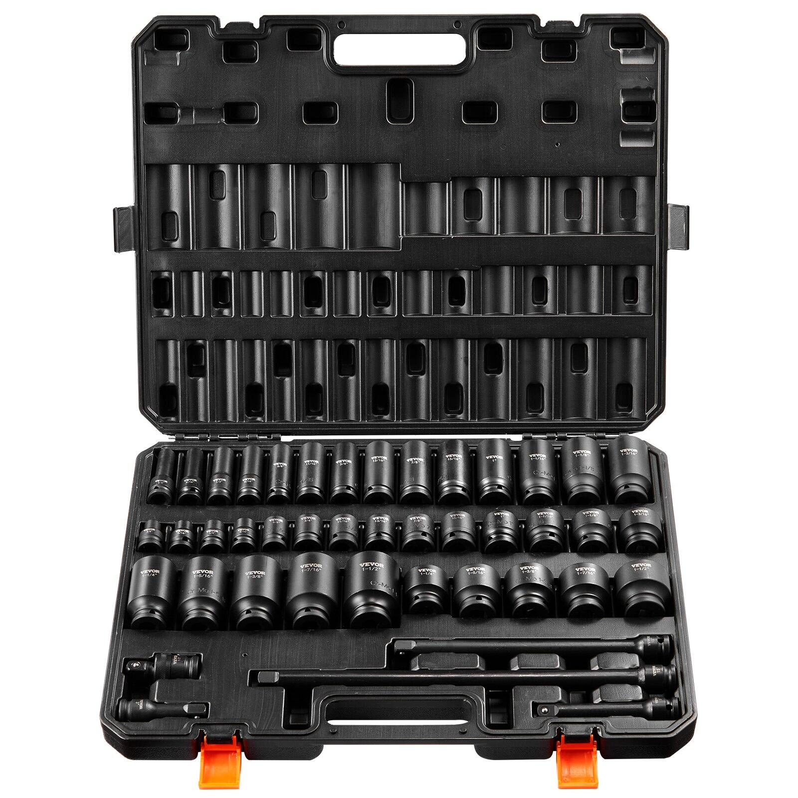 Angle. LOVMOR - Impact Sockets Set 43pcs 6 Point 1 2 Drive Bit Ratchet Tool Kit with Portable Storage Case.