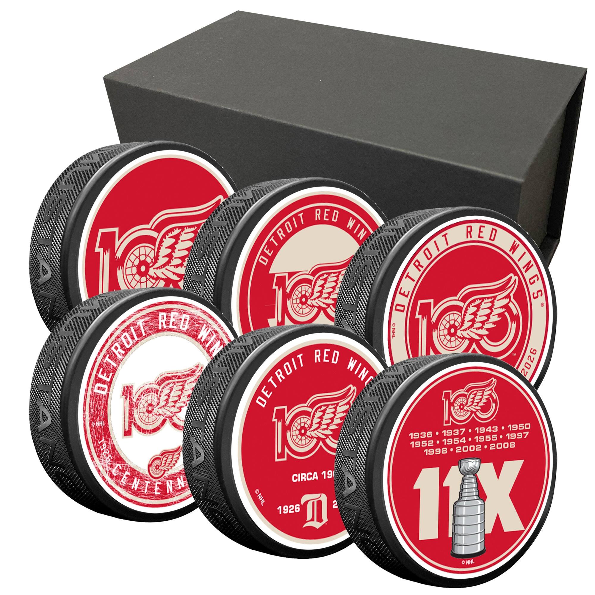 Mustang Drinkware - Detroit Red Wings Centennial Six-Puck Set - Multicolor