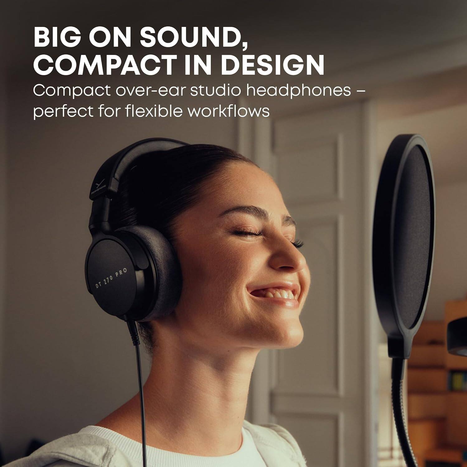 BIG ON SOUND, COMPACT IN DESIGN

Compact over-ear studio headphones - perfect for flexible workflows

DT 170 PRO