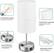 A19 LED Bulb Included, No need to buy extra bulbs, Simple Fabric Lampshade, Practical design to protect your eyes, Heavy Metal Base, Avoid from being tipped over accidentally, High Quality US Plug, No electric leakage risk