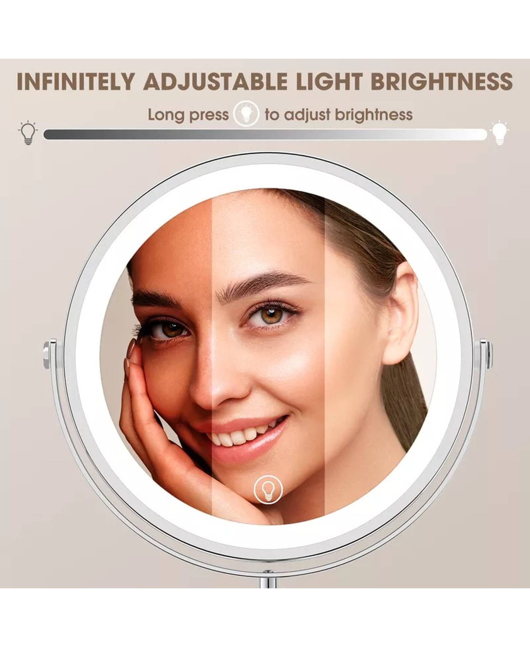 INFINITELY ADJUSTABLE LIGHT BRIGHTNESS  
Long press to adjust brightness