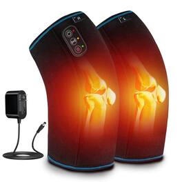 Live At Space - Corded Heated Knee Pad with Vibration, 3 Modes 3 Heat Levels, 149°F Max, Timer - 642146672040