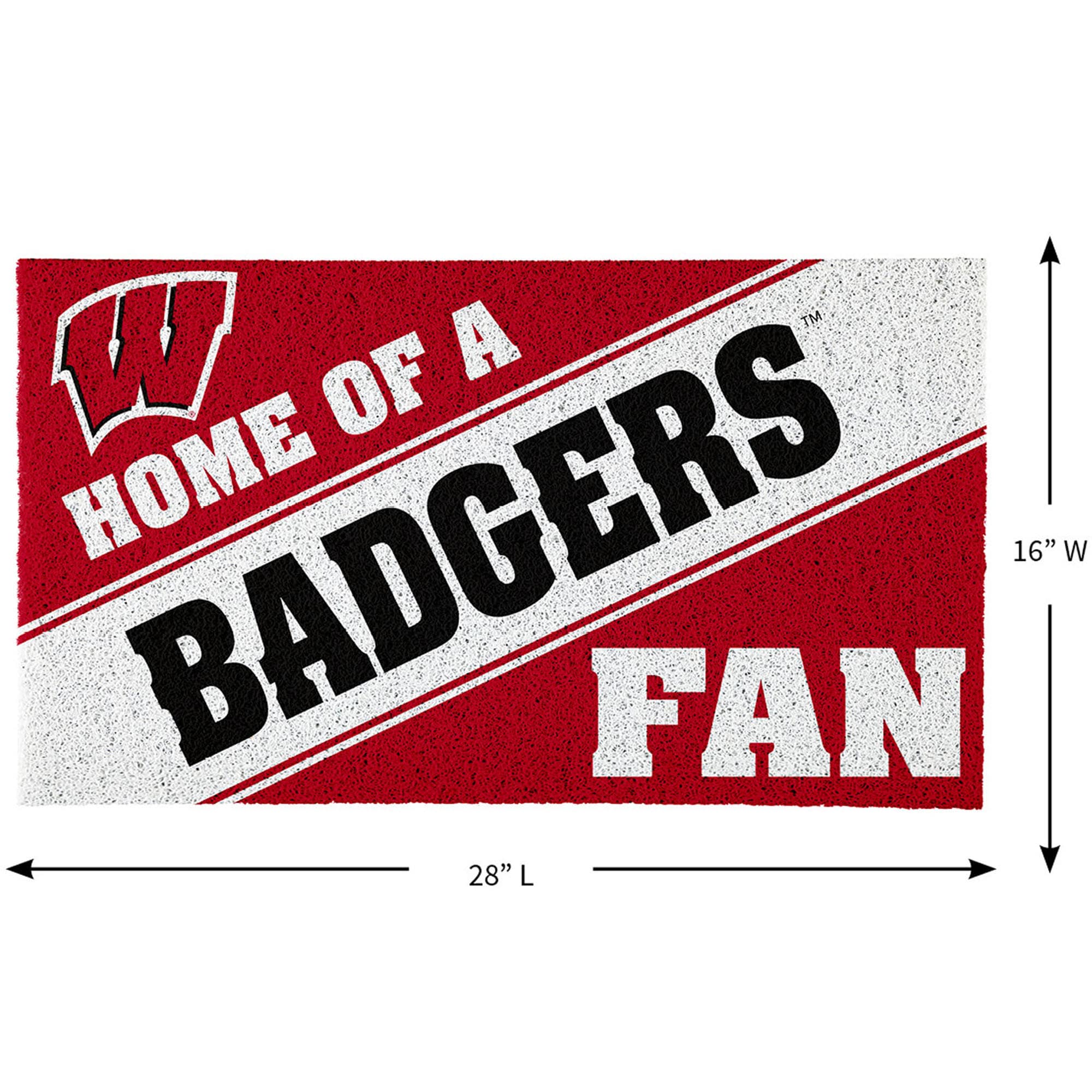 TM W A OF HOME BADGERS 16" W FAN 28" L