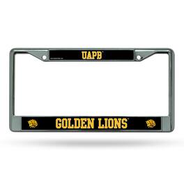 Rico Industries - Arkansas Pine Bluff Golden Lions Chrome Metal License Plate Frame - Multi