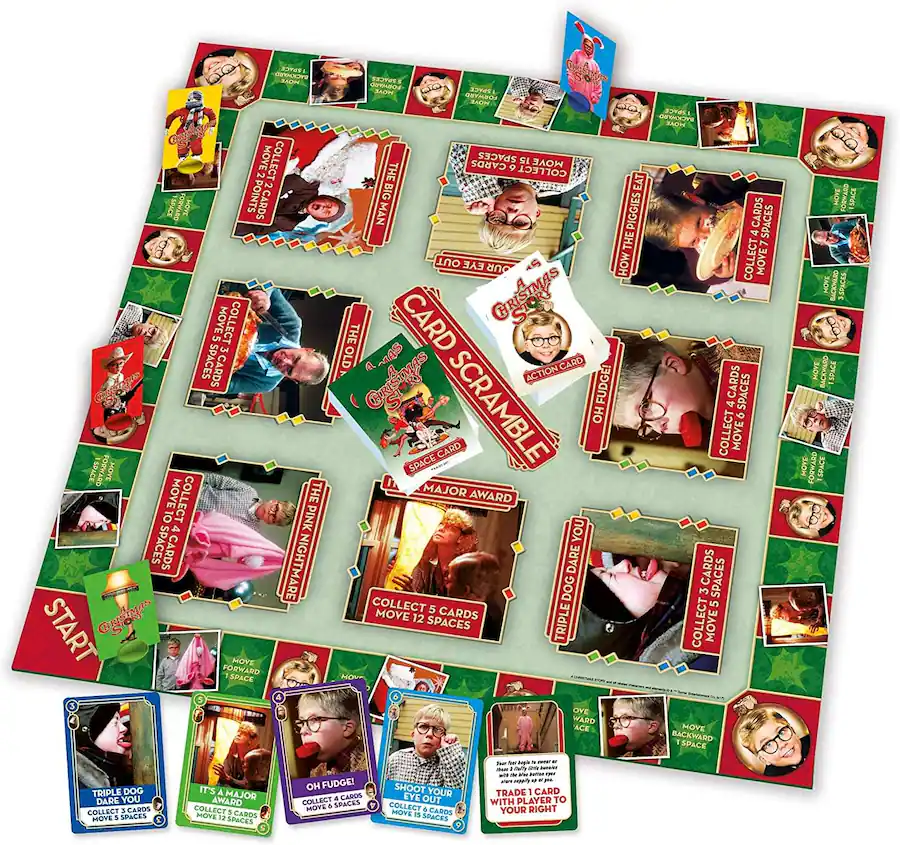 Move Two Spaces NMR Distribution A Christmas Story Card Scramble Board Game Red 97501 ...