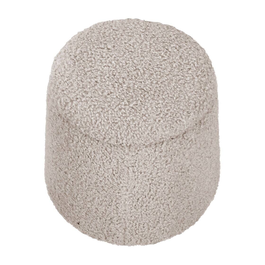 Front. Gracie Mills - Gracie Mills Olivia Round Storage Ottoman - Beige.
