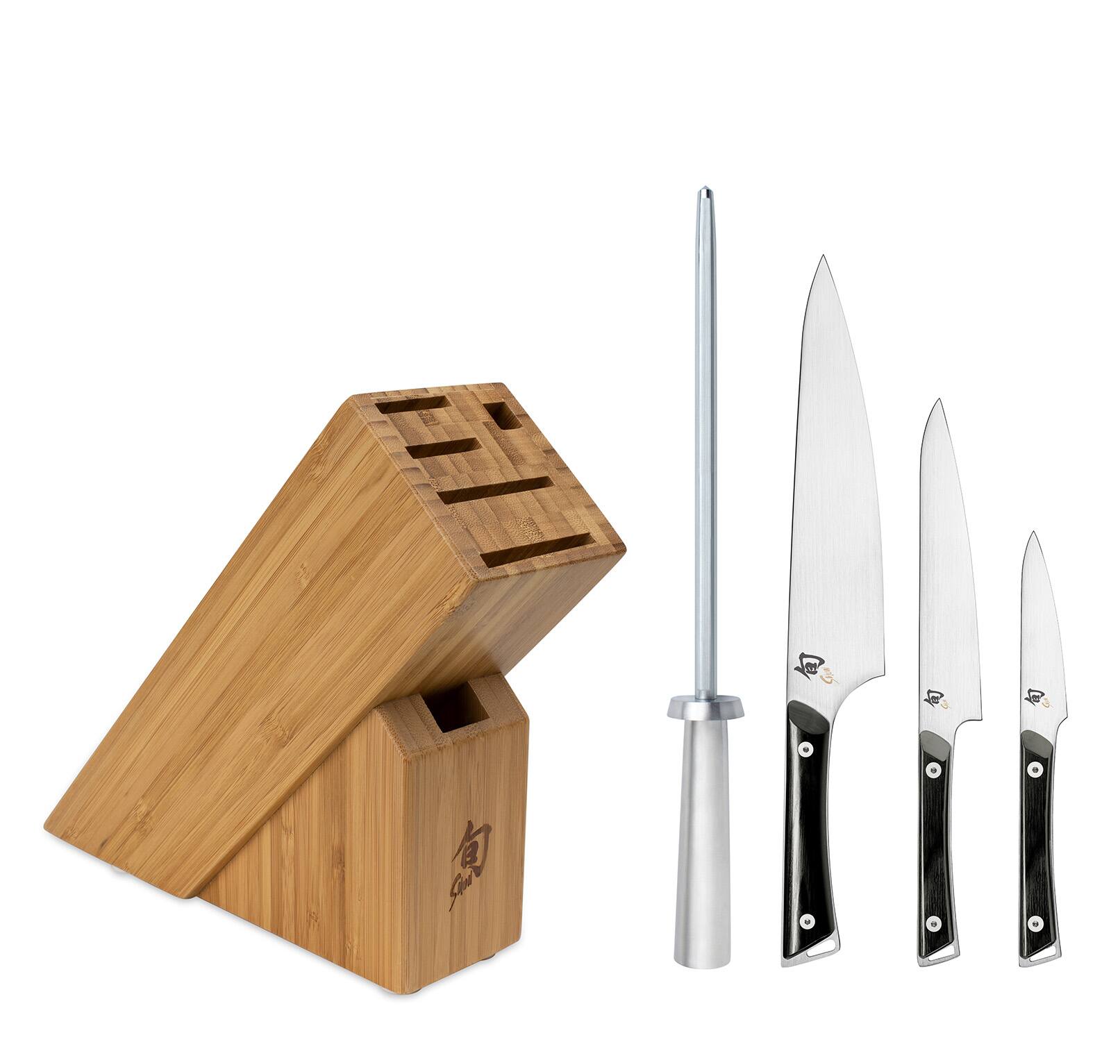 Alt View 1. Shun - Kazahana Starter Set, 5 Piece - Silver.