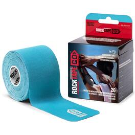 RockTape - Go 20 Pre-Cut 10-Inch Strips Kinesiology Gentle Adhesive - Blue